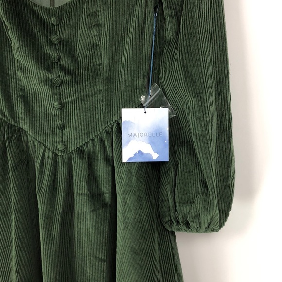 Majorelle Alessandra Mini Dress In Olive Green - Picture 8 of 13